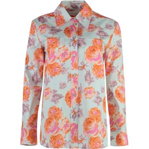 ST. John, Dames, Blouses & Shirts, Veelkleurig, Maat: 2XS Katoen,