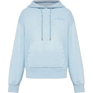 Amiri, Heren, Sweatshirts & Hoodies, Blauw, Maat: 3XL Katoen,