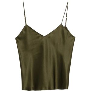 Olivia von Halle, Dames, Tops, Groen, Maat: M Zijde,