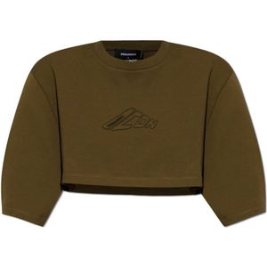 Dsquared2, Dames, Tops, Groen, Maat: M Katoen,