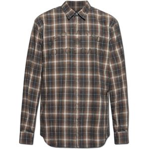 Dsquared2, Heren, Overhemden, Bruin, Maat: M Katoen,