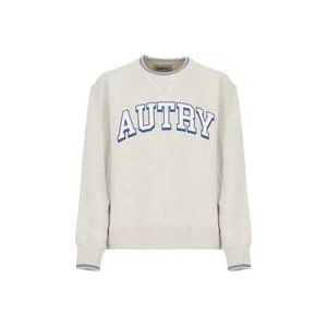 Autry Grijze Katoenen Sweatshirt met Contrasterend Logo , Gray , Heren , Maat: S