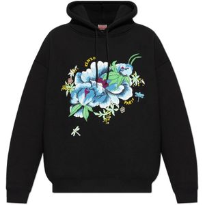 Kenzo, Dames, Sweatshirts & Hoodies, Zwart, Maat: L Katoen,