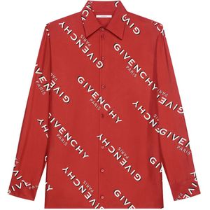 Givenchy, Heren, Overhemden, Rood, Maat: XL