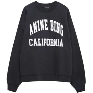 Anine Bing, Dames, Sweatshirts & Hoodies, Zwart, Maat: M Katoen,
