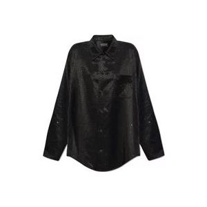 Balenciaga Shirt met strass-steentjes , Black , Dames , Maat: XS