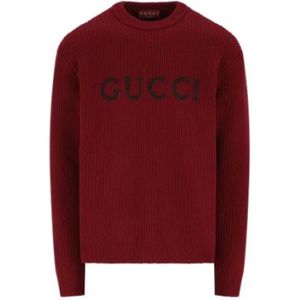 Gucci, Heren, Truien, Rood, Maat: L