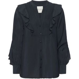 Part Two, Dames, Blouses & Shirts, Blauw, Maat: S Viscose,