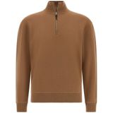 Boggi Milano - Half-zip Trui - Bruin - Merinowol en Kasjmier