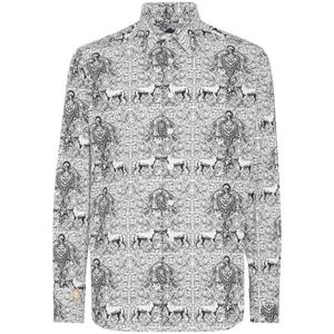 Billionaire, Heren, Overhemden, Grijs, Maat: 2XL Katoen,