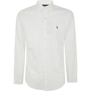 Polo Ralph Lauren, Heren, Overhemden, Wit, Maat: L Katoen,