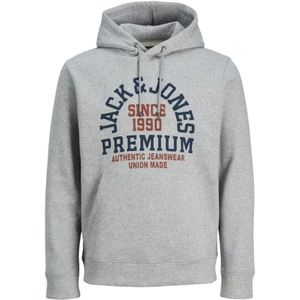 Jack & Jones, Heren, Sweatshirts & Hoodies, Grijs, Maat: S Katoen,