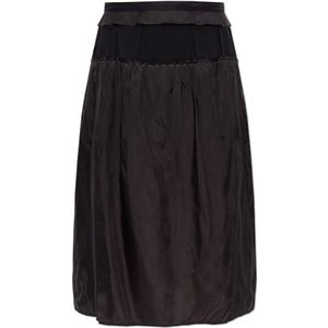 Maison Margiela, Dames, Rokken, Zwart, Maat: 2XS Leer,