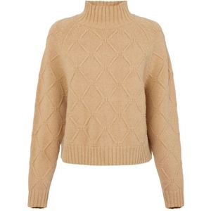 Elisabetta Franchi, Dames, Truien, Bruin, Maat: S Wol,