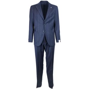 Lubiam, Heren, Pakken, Blauw, Maat: L