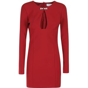 Blumarine, Dames, Jurken, Rood, Maat: 2XS Viscose,