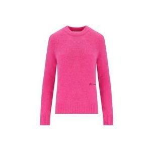 Ganni Trui met ronde hals , Pink , Dames , Maat: XS