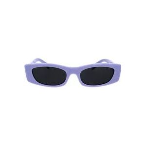 Celine Geometrische zonnebril in lila met donkere rookglazen , Purple , unisex , Maat: 55 MM