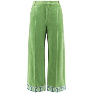 Valentino, Heren, Broeken, Groen, Maat: S Katoen,