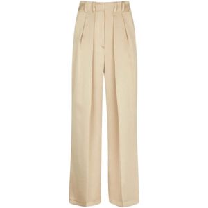 Laurence Bras, Dames, Broeken, Beige, Maat: L Poliester,