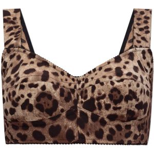Dolce & Gabbana, Dames, Tops, Beige, Maat: S Zijde,