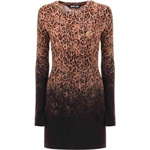 Roberto Cavalli, Dames, Jurken, Beige, Maat: S