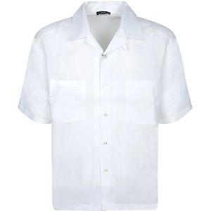 Herno, Heren, Overhemden, Wit, Maat: M Linnen,