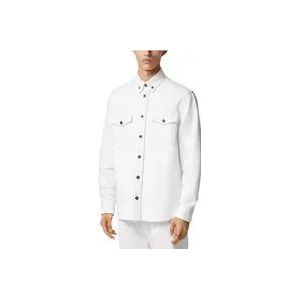 Versace Denim Overhemd , White , Heren , Maat: M