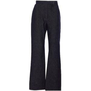 Max Mara, Dames, Broeken, Blauw, Maat: S Katoen,