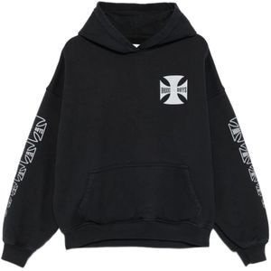 Rhude, Heren, Sweatshirts & Hoodies, Zwart, Maat: XL
