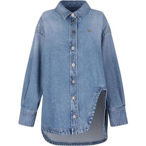The Attico, Dames, Overhemden, Blauw, Maat: 3XS Denim,