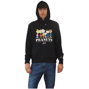 Sun68, Heren, Sweatshirts & Hoodies, Zwart, Maat: M