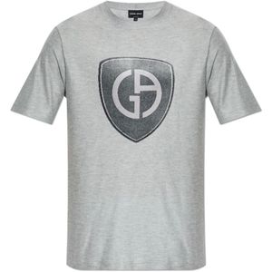 Giorgio Armani, Heren, Tops, Grijs, Maat: M Viscose,