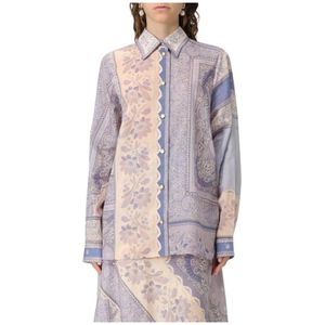 Zimmermann, Dames, Blouses & Shirts, Paars, Maat: S