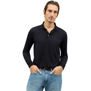 Boglioli, Heren, Tops, Blauw, Maat: S Wol,