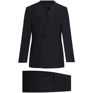 Giorgio Armani, Heren, Pakken, Blauw, Maat: 2XL Wol,