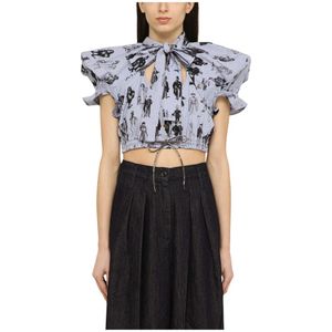 Vivienne Westwood, Dames, Blouses & Shirts, Blauw, Maat: XS Katoen,