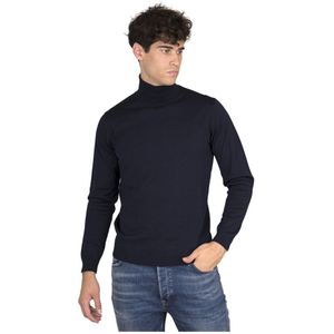 Roberto Collina, Heren, Truien, Blauw, Maat: XL Wol,