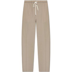 MM6 Maison Margiela, Heren, Broeken, Grijs, Maat: S Wol,