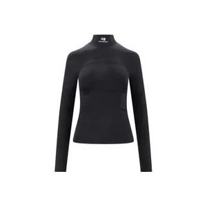 Balenciaga Long Sleeve Training Tops , Black , Dames , Maat: M