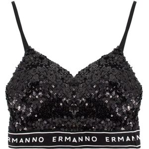 Ermanno Scervino, Dames, Tops, Zwart, Maat: XS Wol,