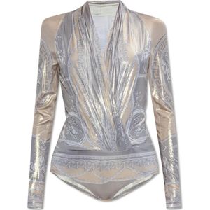 Versace, Dames, Tops, Grijs, Maat: 2XS Viscose,