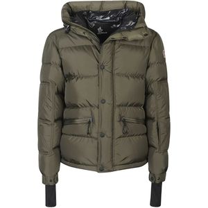 Moncler, Heren, Jassen, Groen, Maat: M Leer,