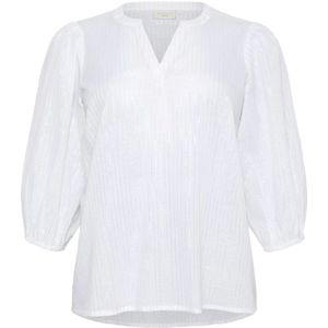 Kaffe Curve, Dames, Blouses & Shirts, Wit, Maat: 2XL