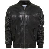 Carlo Colucci - Leren Jack - Zwart - Kleurige Voering