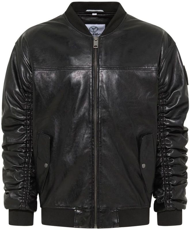 Carlo Colucci - Leren Jack - Zwart - Kleurige Voering