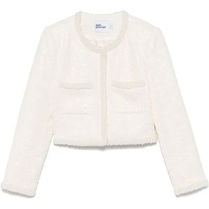 Self Portrait, Dames, Jassen, Wit, Maat: XS Poliester,