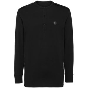 Philipp Plein, Heren, Sweatshirts & Hoodies, Zwart, Maat: M Katoen,