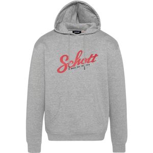 Schott Nyc, Heren, Sweatshirts & Hoodies, Grijs, Maat: S Katoen,