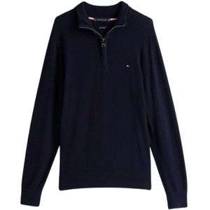 Tommy Hilfiger, Heren, Truien, Blauw, Maat: 2XL Kasjmier,